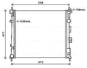 AVA NISSAN Радіатор охолодження EVALIA 1.5 10-, NV200 1.5 10- AVA COOLING DN2407
