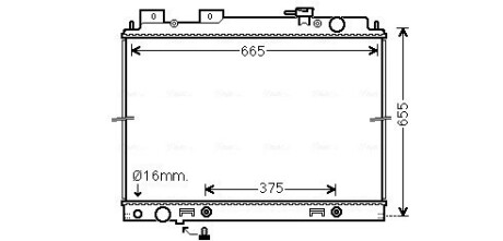 AVA NISSAN Радіатор охолодження двиг. NAVARA NP300 3.0 dCi 10-, PATHFINDER III 3.0 dCi 10- AVA COOLING DN2430