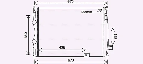 Радіатор охолодження двигуна Nissan Qashqai J10 (07-) 2.0DCi  AVA AVA COOLING DN2445