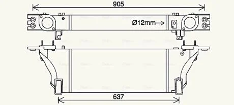 Інтеркулер NAVARA NP300 3. 0 10-, PATHFINDER III 3. 0 dCi 10- AVA COOLING DN4455