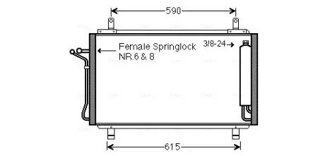 AVA NISSAN Радіатор кондиціонера (конденсатор) з осушувачем 350 Z 03- AVA COOLING DN5329D