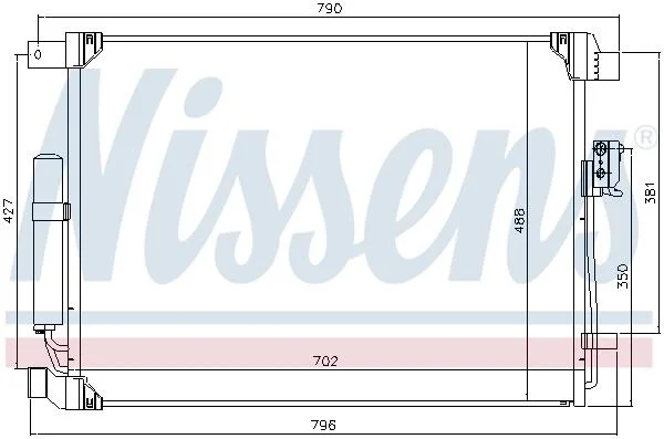 AVA NISSAN Радіатор кондиціонера (конденсатор) NAVARA NP300 2.3 15- AVA COOLING DN5543D (фото 1)