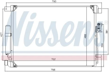 AVA NISSAN Радіатор кондиціонера (конденсатор) NAVARA NP300 2.3 15- AVA COOLING DN5543D