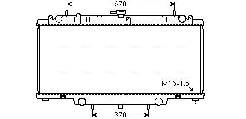 AVA NISSAN Радіатор охолодження двиг. PATROL GR V 2.8, 3.0 TD 97- AVA COOLING DNA2394 (фото 1)