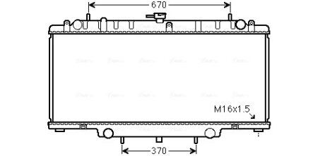 AVA NISSAN Радіатор охолодження двиг. PATROL GR V 2.8, 3.0 TD 97- AVA COOLING DNA2394