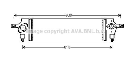 Интеркулер Nissan X-Trail 2,0dCi 07>13, Koleos 2.0dCi 08> AVA COOLING DNA4350 (фото 1)