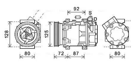 AVA NISSAN Компресор кондиціонера QASHQAI / QASHQAI +2 1.5 06- AVA COOLING DNAK429