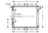 AVA DAEWOO Радіатор охолодження (верс. built-in oil cooler) Nubira AVA COOLING DW2010 (фото 1)