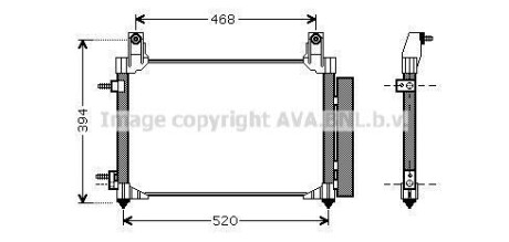 Радіатор кондиціонера AVA COOLING DW5081D