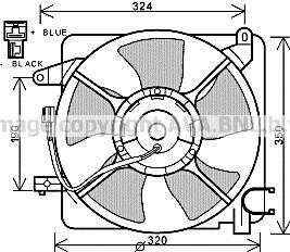 AVA CHEVROLET Вентилятор радіатора охолодження MATIZ, SPARK AVA COOLING DW7519