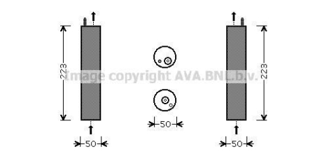 Осушитель кондиционера Лачетти 1,6-1,8 (2005-) AVA COOLING DWD057 (фото 1)