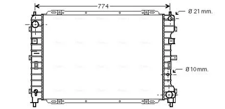Радіатор, Система охолодження двигуна AVA COOLING FD2375