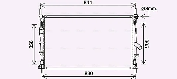 Радиатор охлаждения двигателя Ford Transit, Transit Tourneo, Transit Custom (13- AVA COOLING FD2628 (фото 1)