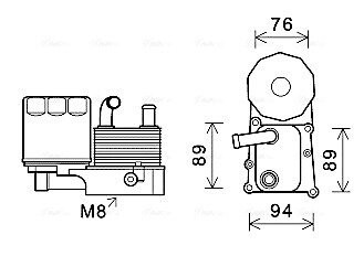 Радіатор масляний Ford Connect 1,8DI-1,8TDCI 02>13 MT AVA AVA COOLING FD3598H