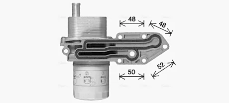 AVA FORD Оливний радіатор (з корпусом) Transit 2.2/2.4TDCi 06- AVA COOLING FD3684H