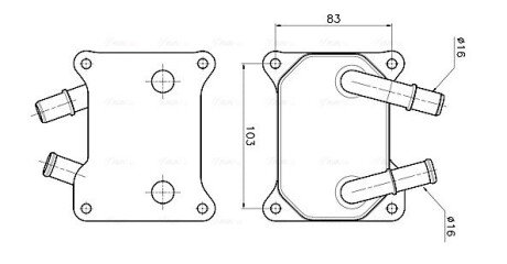 AVA FORD Оливний радіатор C-Max, Focus II, Galaxy, Mondeo IV 1.8TDCI 05- AVA COOLING FD3699