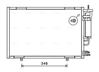 AVA FORD Радіатор кондиціонера (конденсатор) з осушувачем Fiesta VI 08- AVA COOLING FD5490D
