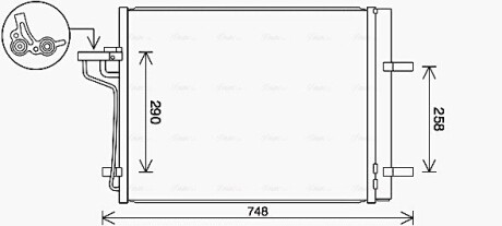 Радіатор кондиціонера AVA COOLING FD5647D