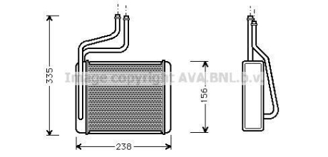 Радиатор отопителя Ford Mondeo (00-) AVA AVA COOLING FD6286