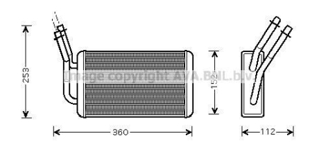 Радиатор отопителя салона Ford Tranzit 00>06 AVA AVA COOLING FD6316