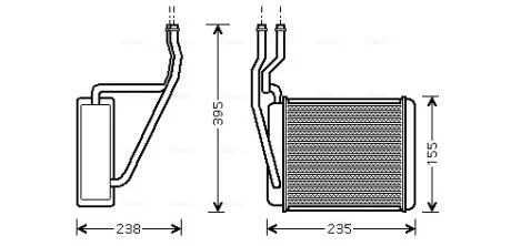 Радіатор опалювача салону Ford Fiesta Fusion 1,25-1,6i 1,4-1,6TDCI 02>08, MAZDA 2 1,3-1,5i 03> AVA AVA COOLING FD6329