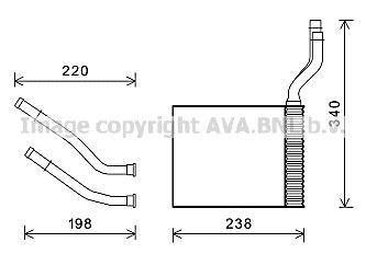 Радіатор опалювача салону Ford Mondeo IV Galaxy S-max AC+ AVA AVA COOLING FD6464