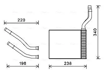 Радиатор отопителя салона Ford Mondeo IV Galaxy S-max AC+ AVA AVA COOLING FD6464