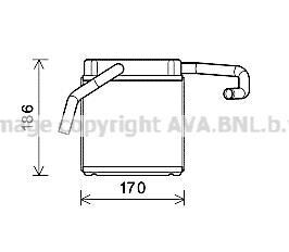 AVA FORD Радіатор опалення салону RANGER 2.5 D 99-, MAZDA AVA COOLING FD6607