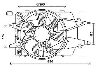 Вентилятор радіатора AVA COOLING FD7577