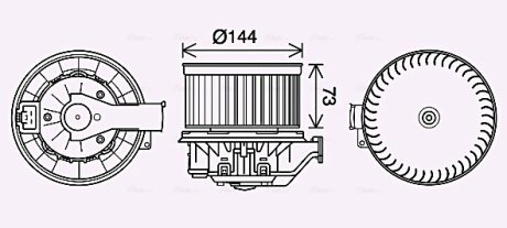 Фото вентилятор обігрівача салону Ford Fiesta (08-) AVA AVA COOLING FD8629 Вентилятор обігрівача салону Ford Fiesta (08-) AVA AVA COOLING FD8629