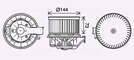 Вентилятор отопителя салона Ford Fiesta (08-) AVA AVA COOLING FD8629