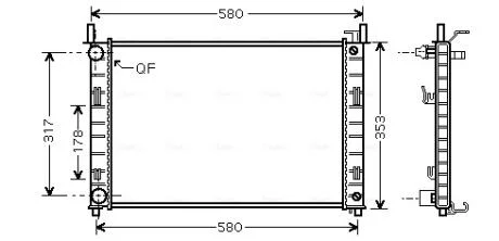 Радиатор охлаждения FORD (пр-во AVA) AVA COOLING FDA2324