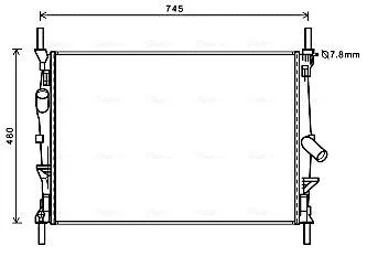 AVA FORD Радіатор сист. охолодження двиг. Transit Tourneo, Transit 2.2/2.4TDCi 06- AVA COOLING FDA2589 (фото 1)
