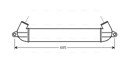 Интеркулер Fiat Doblo (01-) 1.3JTd, 1.9JTd AVA AVA COOLING FT4271
