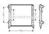 Радиатор охлаждения двигателя Fiat Doblo 1,4i 1,6i 05>10 MT AC+ AVA AVA COOLING FTA2262 (фото 1)