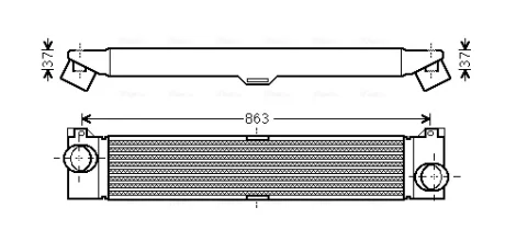 AVA FIAT Інтеркулер DUCATO 06- AVA COOLING FTA4353