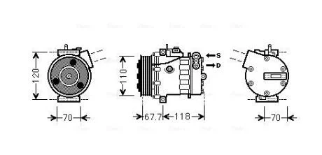 Компресор кондиціонера AVA COOLING FTAK384