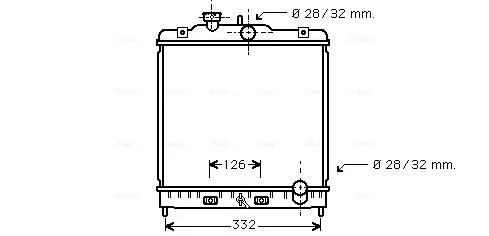 Радіатор охолодження двигуна Honda Civic (вир-во AVA) AVA COOLING HD2120 (фото 1)