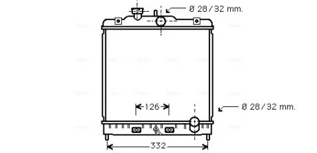 AVA HONDA Радіатор сист. охолодження двигуна Civic V,VI, HR-V 1.3/1.6 91- AVA COOLING HD2121
