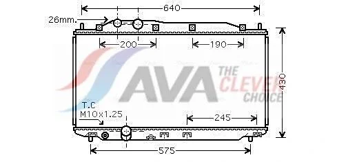 Радіатор, Система охолодження двигуна AVA COOLING HD2191 (фото 1)