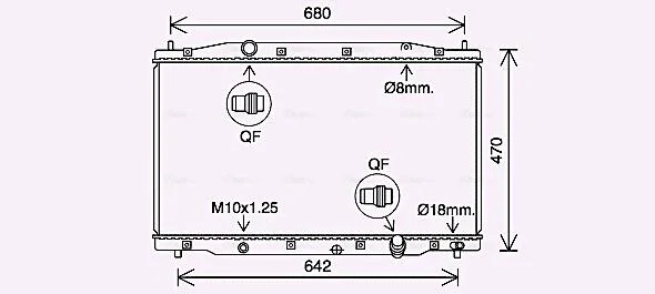 AVA HONDA Радіатор охолодження двиг. CR-V III 2.2 CTDi 07- AVA COOLING HD2315 (фото 1)