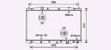 AVA HONDA Радіатор охолодження двиг. CR-V III 2.2 CTDi 07- AVA COOLING HD2315