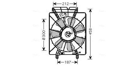 Вентилятор двигуна HONDA CR-V 2.0 06- (вир-во AVA) AVA COOLING HD7533
