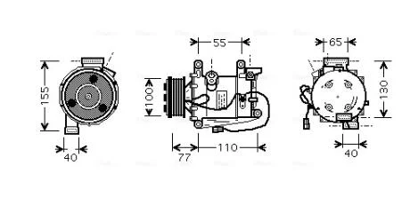 Компрессор кондиционера Honda Civic 1,8i 06> AVA AVA COOLING HDAK208