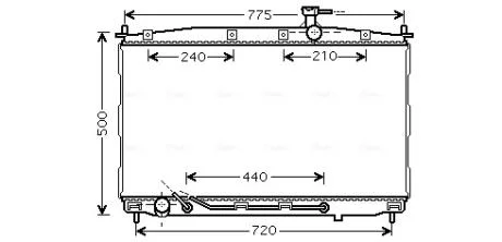 Радиатор охлаждения HYUNDAI Santa Fe II (CM) (выр-во AVA) AVA COOLING HY2174