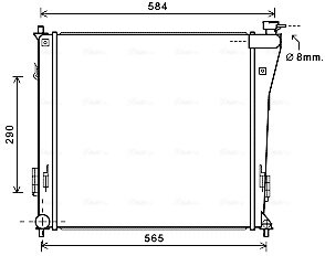 AVA HYUNDAI Радіатор системи охолодження двигуна i40 I 1.7 11- AVA COOLING HY2303