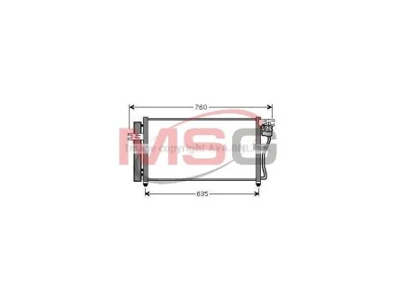 Радиатор кондиционера Hyundai Accent 1,4-1,6i 05>10 AVA AVA COOLING HY5178D