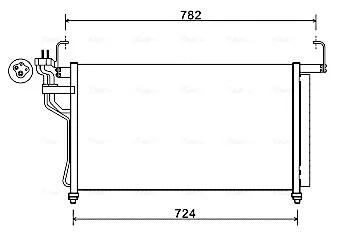 Конденсор кондиционера Hyundai H-1 07-15 (Ava) AVA COOLING HY5315D