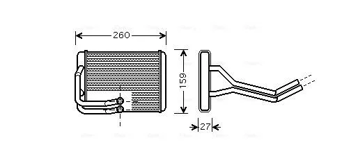 AVA HYUNDAI Радіатор опалення MATRIX 01- AVA COOLING HY6122 (фото 1)