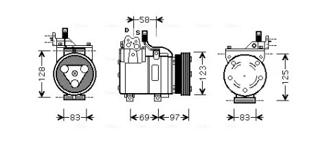 AVA HYUNDAI Компресор кондиціонера ACCENT II 1.3, 1.5 99- AVA COOLING HYAK093